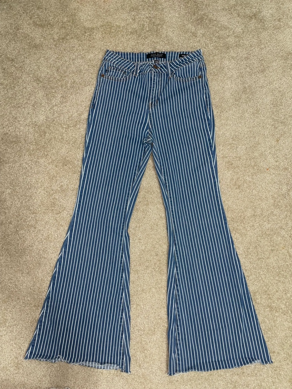 Judy Blue Pin Striped Flared Jeans